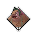 Glitter Crownfall Sticker - Pudge