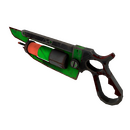 Strange Health and Hell (Green) Ubersaw (Battle Scarred)