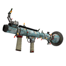 Strange Festivized Killstreak Blue Mew Rocket Launcher (Battle Scarred)