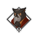 Glitter Crownfall Sticker - Threebeard the Hermit