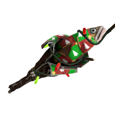 Festivized Killstreak Gifting Mann's Wrapping Paper Holy Mackerel (Well-Worn)