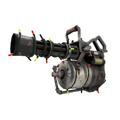 Strange Festivized Killstreak Mister Cuddles Minigun (Battle Scarred)