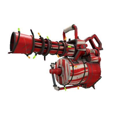 Strange Festivized Peppermint Swirl Minigun (Well-Worn)