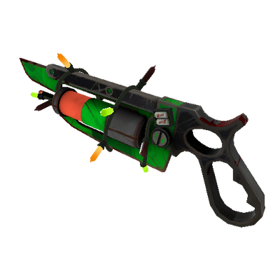 Unusual Festivized Health and Hell (Green) Ubersaw (Well-Worn)