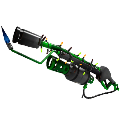 Strange Festivized Health and Hell (Green) Flame Thrower (Factory New)