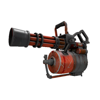 Strange Health and Hell Minigun (Battle Scarred)