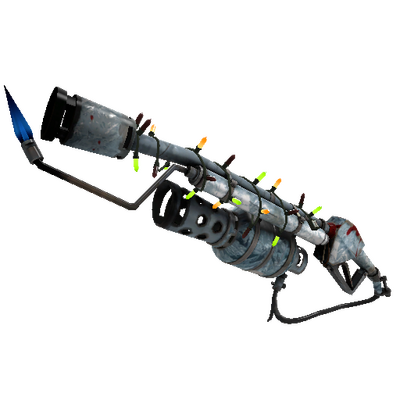 Strange Festivized Glacial Glazed Flame Thrower (Well-Worn)