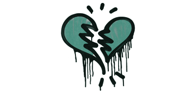 Запечатанный граффити | Разбитое сердце (Лягушачий зелёный)