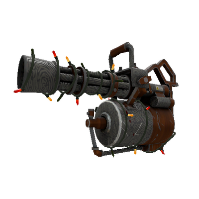 Strange Festivized Specialized Killstreak Damascus and Mahogany Minigun (Field-Tested)