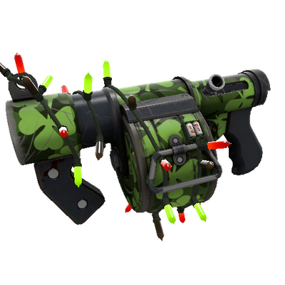 Strange Festivized Professional Killstreak Clover Camo'd Stickybomb Launcher (Field-Tested)