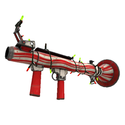 Strange Festivized Peppermint Swirl Rocket Launcher (Well-Worn)