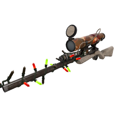 Unusual Festivized Specialized Killstreak Sarsaparilla Sprayed Sniper Rifle (Well-Worn)