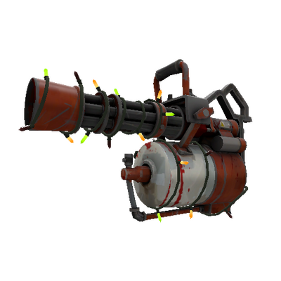 Festivized Killstreak Team Serviced Minigun (Battle Scarred)