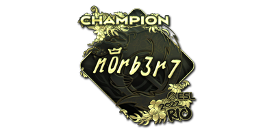 Наклейка | n0rb3r7 (золотая, чемпион) | Рио 2022