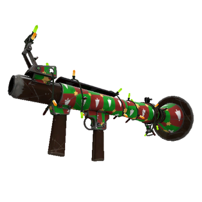 Strange Festivized Gifting Mann's Wrapping Paper Rocket Launcher (Well-Worn)