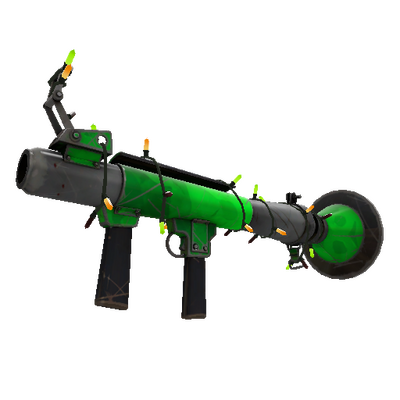 Strange Festivized Health and Hell (Green) Rocket Launcher (Well-Worn)