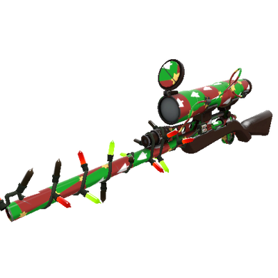 Unusual Festivized Specialized Killstreak Gifting Mann's Wrapping Paper Sniper Rifle (Minimal Wear)