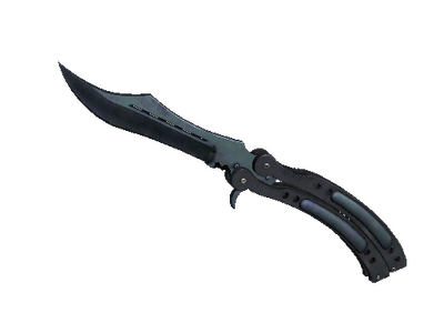 ★ StatTrak™ Butterfly Knife | Blue Steel (Factory New)