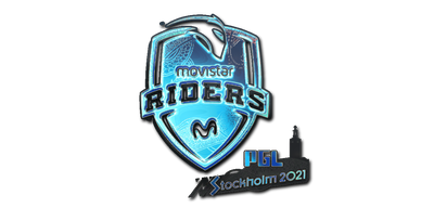 Наклейка | Movistar Riders (голографическая) | Стокгольм 2021