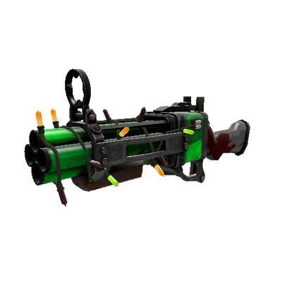 Strange Festivized Health and Hell (Green) Iron Bomber (Battle Scarred)