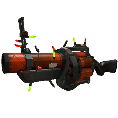 Unusual Festivized Health and Hell Grenade Launcher (Battle Scarred)