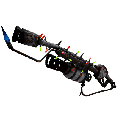 Strange Festivized Killstreak Mechanized Monster Flame Thrower (Battle Scarred)