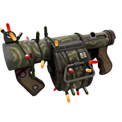 Festivized Forest Fire Mk.II Stickybomb Launcher (Battle Scarred)