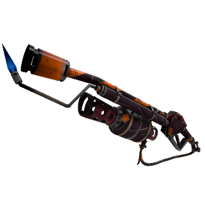 Strange Pumpkin Plastered Flame Thrower (Well-Worn)