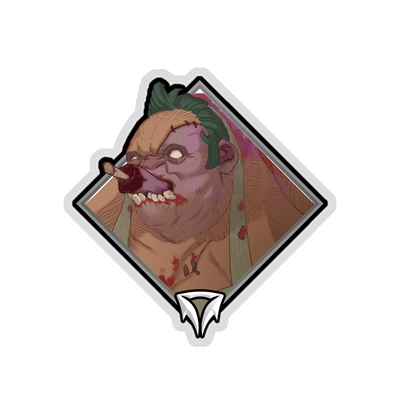 Glitter Crownfall Sticker - Pudge (Eating)