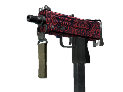 MAC-10 | Red Filigree (Minimal Wear)