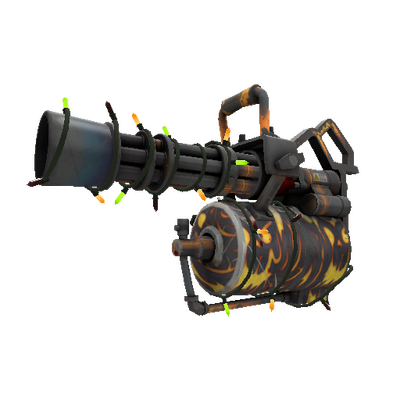 Strange Festivized Kiln and Conquer Minigun (Well-Worn)