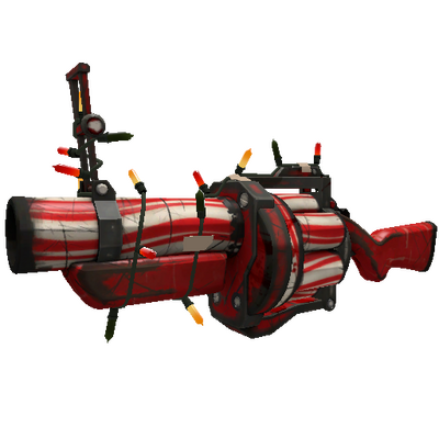 Strange Festivized Peppermint Swirl Grenade Launcher (Battle Scarred)