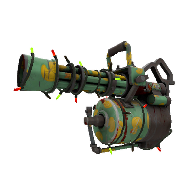 Strange Festivized Quack Canvassed Minigun (Battle Scarred)