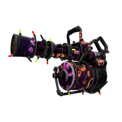 Strange Festivized Neon-ween Minigun (Well-Worn)