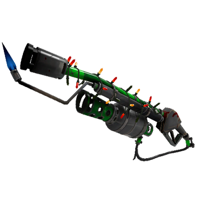 Strange Festivized Specialized Killstreak Health and Hell (Green) Flame Thrower (Well-Worn)