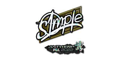 Наклейка | s1mple (Glitter) | Antwerp 2022