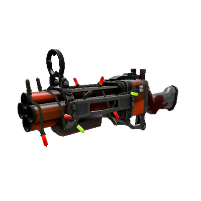 Strange Festivized Killstreak Health and Hell Iron Bomber (Well-Worn)