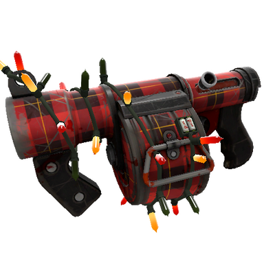 Festivized Plaid Potshotter Mk.II Stickybomb Launcher (Battle Scarred)
