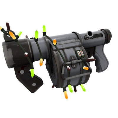 Strange Festivized Professional Killstreak Steel Brushed Stickybomb Launcher (Field-Tested)