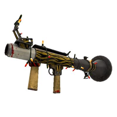 Strange Festivized Tiger Buffed Rocket Launcher (Battle Scarred)