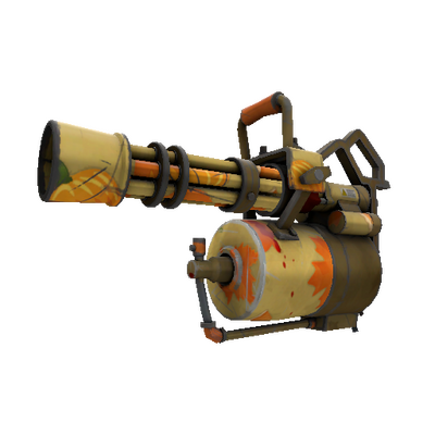 Pumpkin Pied Minigun (Well-Worn)